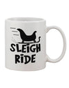 Elegant Sleigh Ride Black and White Printed 11 oz Coffee Mug - TooLoud-11 OZ Coffee Mug-TooLoud-White-Davson Sales