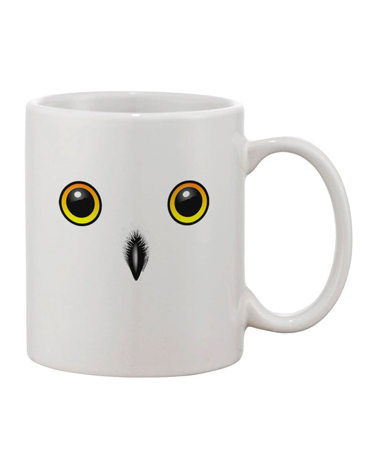 Elegant Snowy Owl Face Embellished 11 oz Coffee Mug - TooLoud-11 OZ Coffee Mug-TooLoud-White-Davson Sales