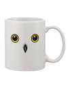 Elegant Snowy Owl Face Embellished 11 oz Coffee Mug - TooLoud-11 OZ Coffee Mug-TooLoud-White-Davson Sales
