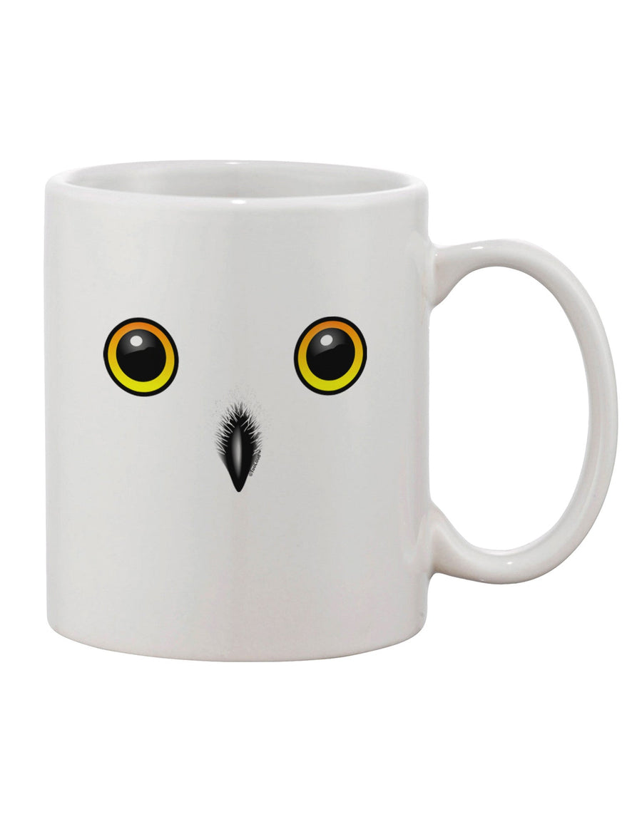 Elegant Snowy Owl Face Embellished 11 oz Coffee Mug - TooLoud-11 OZ Coffee Mug-TooLoud-White-Davson Sales