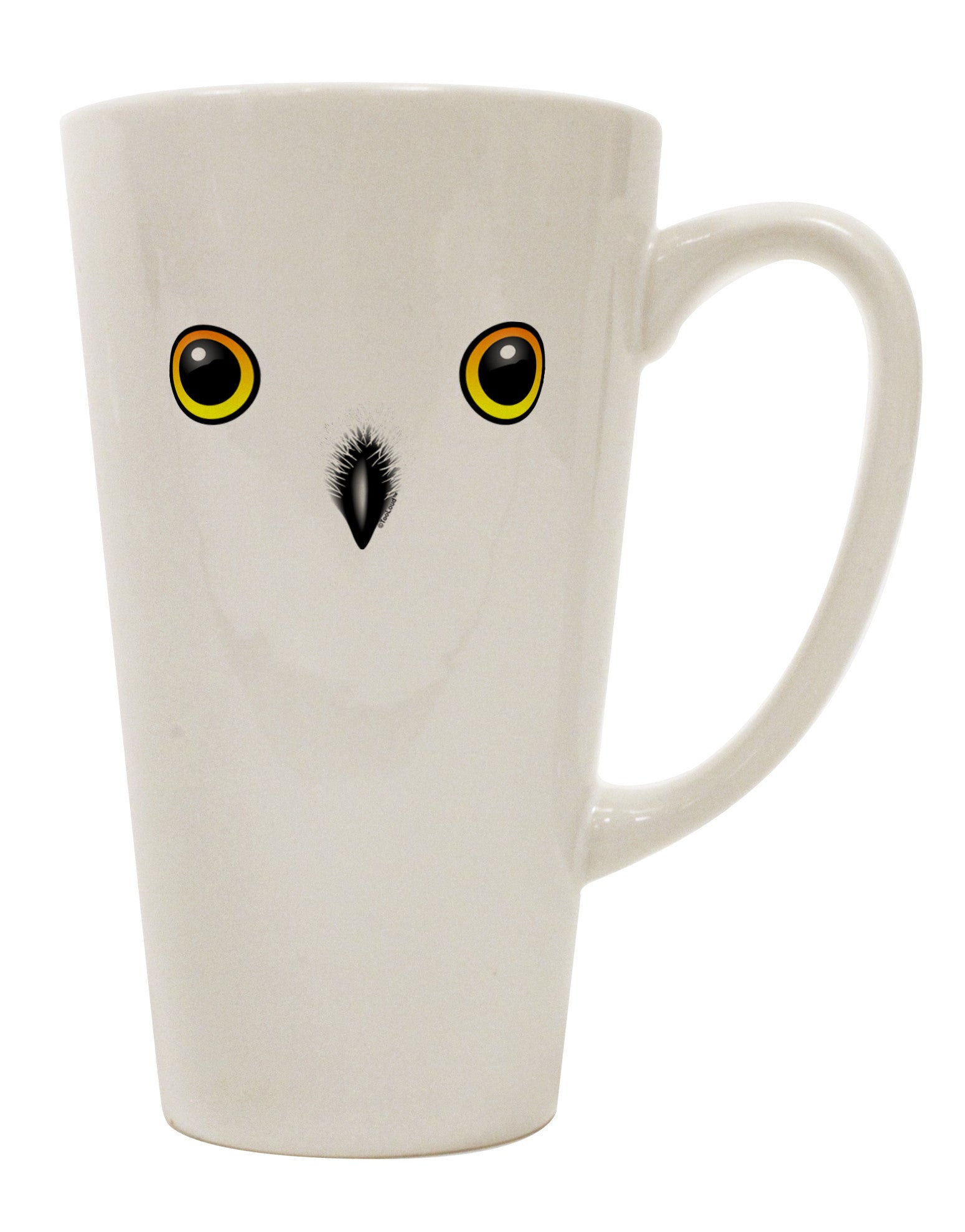 Elegant Snowy Owl Visage 16 Ounce Conical Latte Coffee Mug - TooLoud-Conical Latte Mug-TooLoud-White-Davson Sales