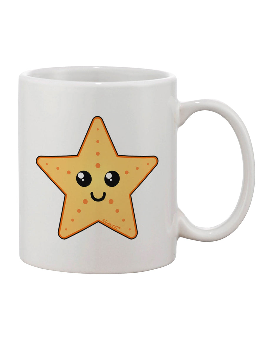 Elegant Starfish Patterned 11 oz Coffee Mug - Expertly Crafted by TooLoud-11 OZ Coffee Mug-TooLoud-White-Davson Sales