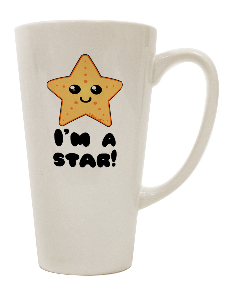 Elegant Starfish - The Perfect Choice for Coffee Lovers 16 Ounce Conical Latte Coffee Mug by TooLoud-Conical Latte Mug-TooLoud-White-Davson Sales