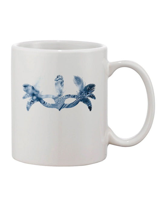 Elegant Water Masquerade Mask Printed 11 oz Coffee Mug - Expertly Crafted by TooLoud-11 OZ Coffee Mug-TooLoud-White-Davson Sales