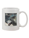 Elegant White Wolf Face Printed 11 oz Coffee Mug - TooLoud-11 OZ Coffee Mug-TooLoud-White-Davson Sales