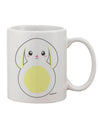 Elegantly Crafted Bunny with Delicate Floppy Ears - Vibrant Yellow Printed 11 oz Coffee Mug by TooLoud-11 OZ Coffee Mug-TooLoud-White-Davson Sales