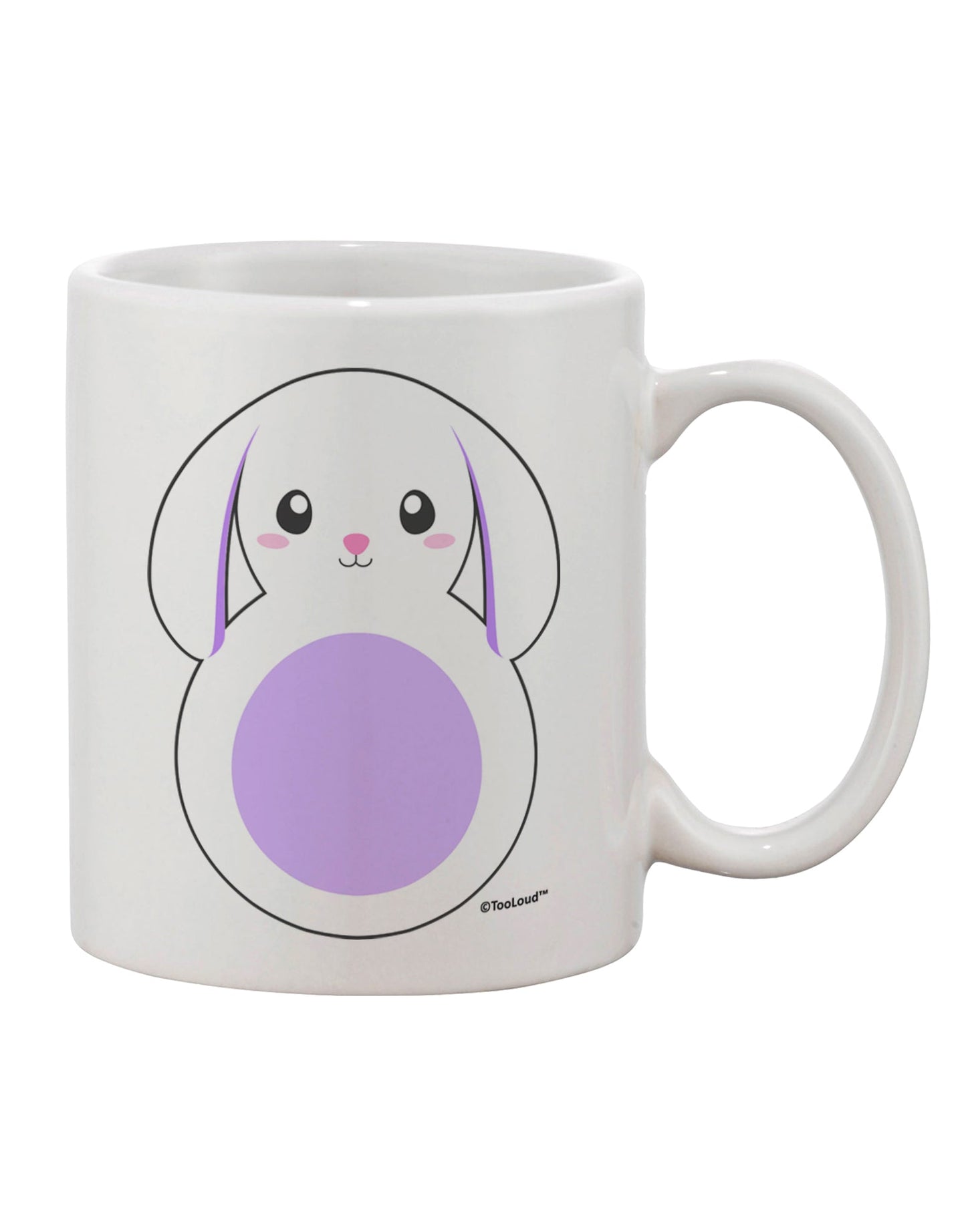 Elegantly Designed Bunny with Delicate Floppy Ears - Lavender Printed 11 oz Coffee Mug by TooLoud-11 OZ Coffee Mug-TooLoud-White-Davson Sales