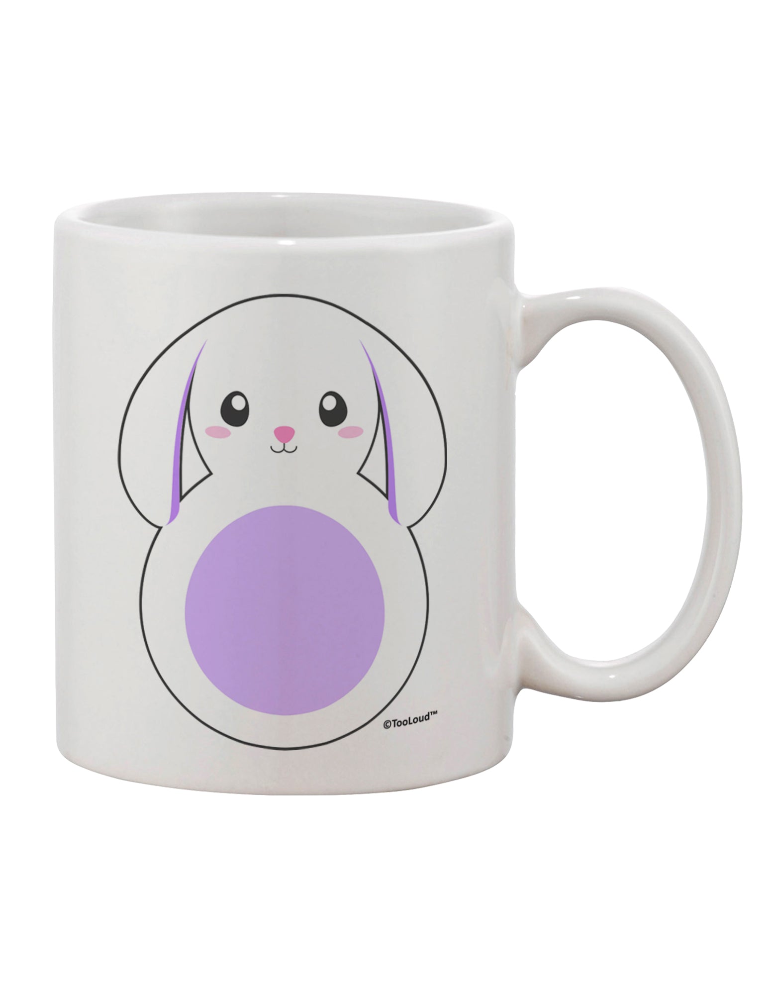 Elegantly Designed Bunny with Delicate Floppy Ears - Lavender Printed 11 oz Coffee Mug by TooLoud-11 OZ Coffee Mug-TooLoud-White-Davson Sales