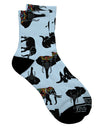 Elephant Print Adult Short Socks - A Captivating Addition to Your Wardrobe - TooLoud-Socks-TooLoud-White-Ladies-4-6-Davson Sales