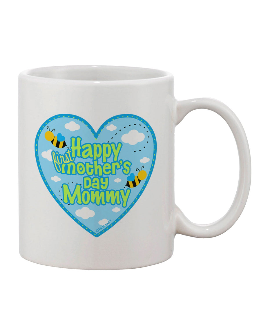 Elevate Mom's First Mother's Day with a Stylish Blue Printed 11 oz Coffee Mug - TooLoud-11 OZ Coffee Mug-TooLoud-White-Davson Sales