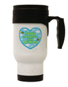 Elevate Mom's Special Day with a Stylish Blue Stainless Steel 14 OZ Travel Mug - TooLoud-Travel Mugs-TooLoud-White-Davson Sales