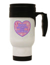 Elevate Mom's Special Day with a Stylish Pink Stainless Steel 14 OZ Travel Mug - TooLoud-Travel Mugs-TooLoud-White-Davson Sales