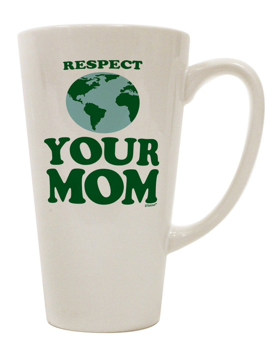 Elevate Your Appreciation - Mother Earth Inspired - Vibrant 16 Ounce Conical Latte Coffee Mug - TooLoud-Conical Latte Mug-TooLoud-White-Davson Sales