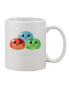 Elevate Your Beverage Experience with the Charming RPG Slime Trio Printed 11 oz Coffee Mug - TooLoud-11 OZ Coffee Mug-TooLoud-White-Davson Sales