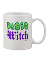 Elevate Your Beverage Experience with the Exquisite Basic Witch Color Green Printed 11 oz Coffee Mug - TooLoud-11 OZ Coffee Mug-TooLoud-White-Davson Sales