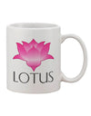 Elevate Your Beverage Experience with the Exquisite Lotus Flower Design Gradient - Text Printed 11 oz Coffee Mug by TooLoud-11 OZ Coffee Mug-TooLoud-White-Davson Sales