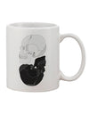 Elevate Your Beverage Experience with the Exquisite White and Black Inverted Skulls Printed 11 oz Coffee Mug - TooLoud-11 OZ Coffee Mug-TooLoud-White-Davson Sales