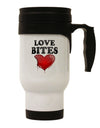 Elevate Your Beverage Experience with the Love Bites Stainless Steel 14 OZ Travel Mug - TooLoud-Travel Mugs-TooLoud-White-Davson Sales
