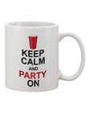 Elevate Your Beverage Experience with the Party Beer Printed 11 oz Coffee Mug - TooLoud-11 OZ Coffee Mug-TooLoud-White-Davson Sales