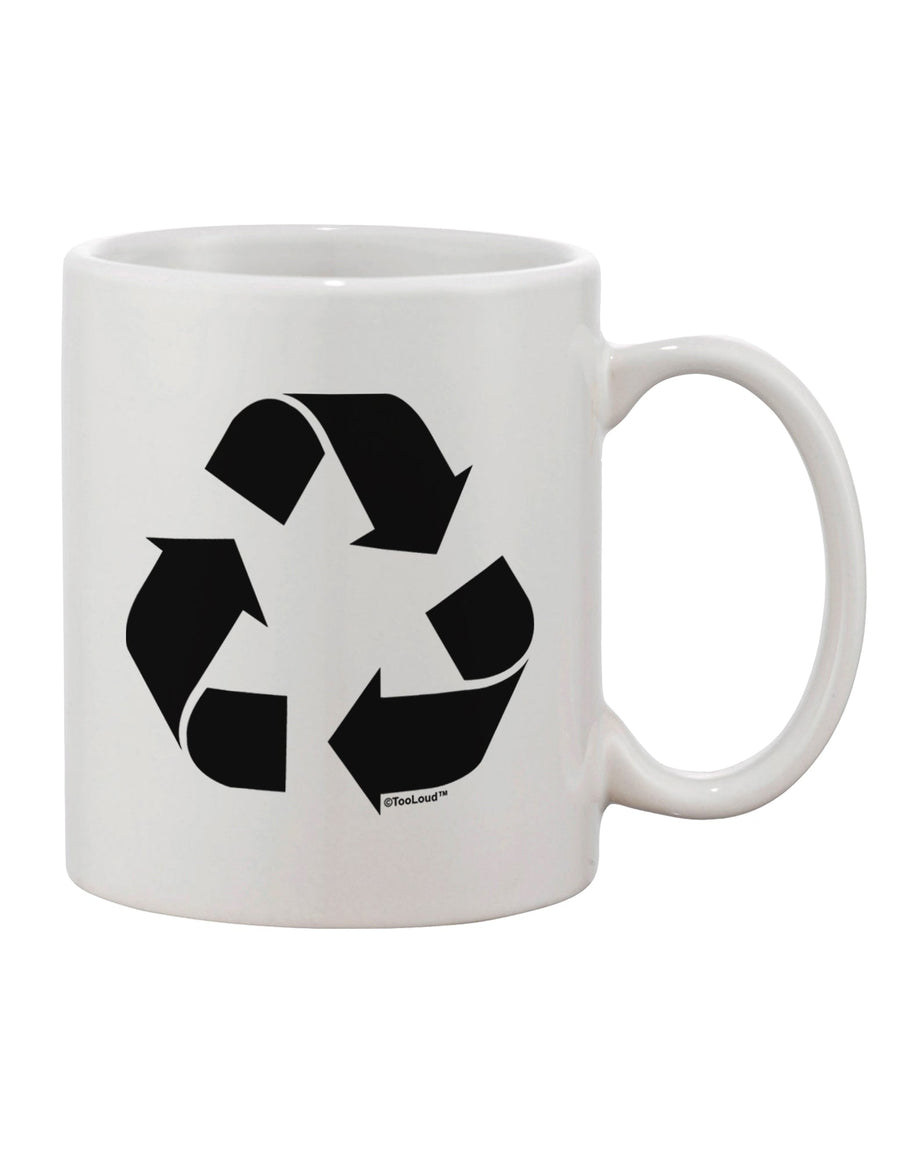 Elevate Your Beverage Experience with the Recycle Black and White Printed 11 oz Coffee Mug - TooLoud-11 OZ Coffee Mug-TooLoud-White-Davson Sales