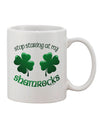 Elevate Your Beverage Experience with the Shamrocks Printed 11 oz Coffee Mug - TooLoud-11 OZ Coffee Mug-TooLoud-White-Davson Sales