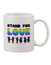 Elevate Your Beverage Experience with the Stand For Love Rainbow Printed 11 oz Coffee Mug - TooLoud-11 OZ Coffee Mug-TooLoud-White-Davson Sales