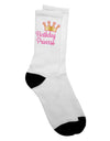 Elevate Your Birthday Attire with the Exquisite Tiara Adult Crew Socks - TooLoud-Socks-TooLoud-White-Ladies-4-6-Davson Sales