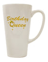 Elevate Your Birthday Celebration with the Exquisite Birthday Queen Text 16 Ounce Conical Latte Coffee Mug - TooLoud-Conical Latte Mug-TooLoud-White-Davson Sales