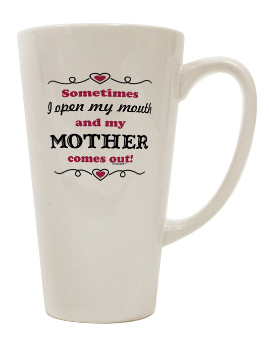 Elevate Your Coffee Experience with the 16 Ounce Conical Latte Coffee Mug - TooLoud-Conical Latte Mug-TooLoud-White-Davson Sales