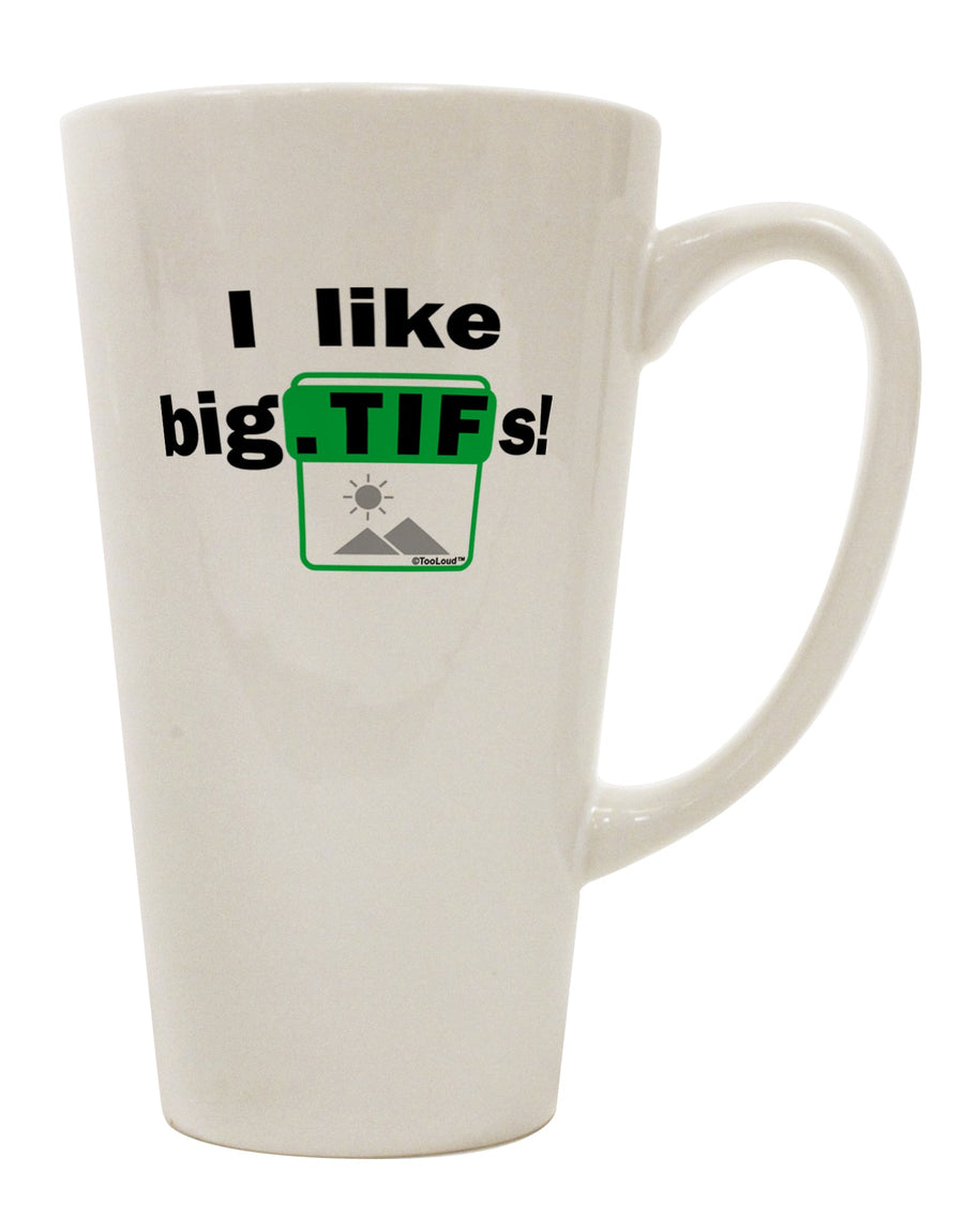 Elevate Your Coffee Experience with the 16 Ounce Conical Latte Coffee Mug - TooLoud-Conical Latte Mug-TooLoud-White-Davson Sales