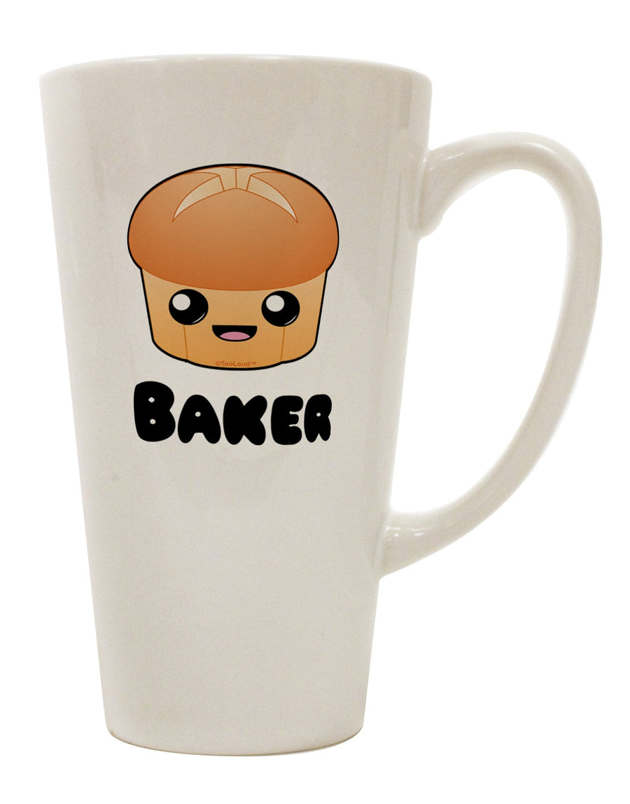 Elevate Your Coffee Experience with the Baker Cute Roll 16 Ounce Conical Latte Coffee Mug - TooLoud-Conical Latte Mug-TooLoud-White-Davson Sales