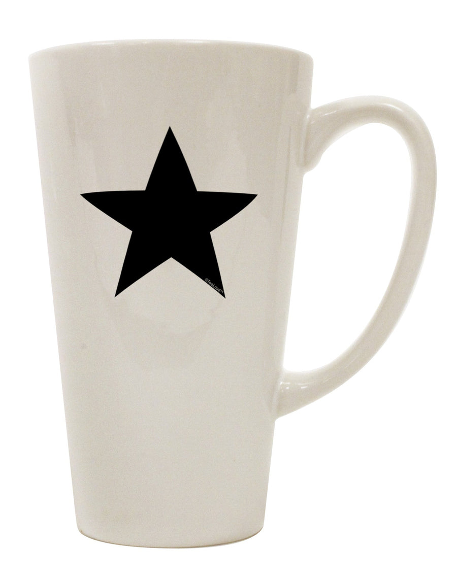 Elevate Your Coffee Experience with the Black Star 16 Ounce Conical Latte Coffee Mug - TooLoud-Conical Latte Mug-TooLoud-White-Davson Sales