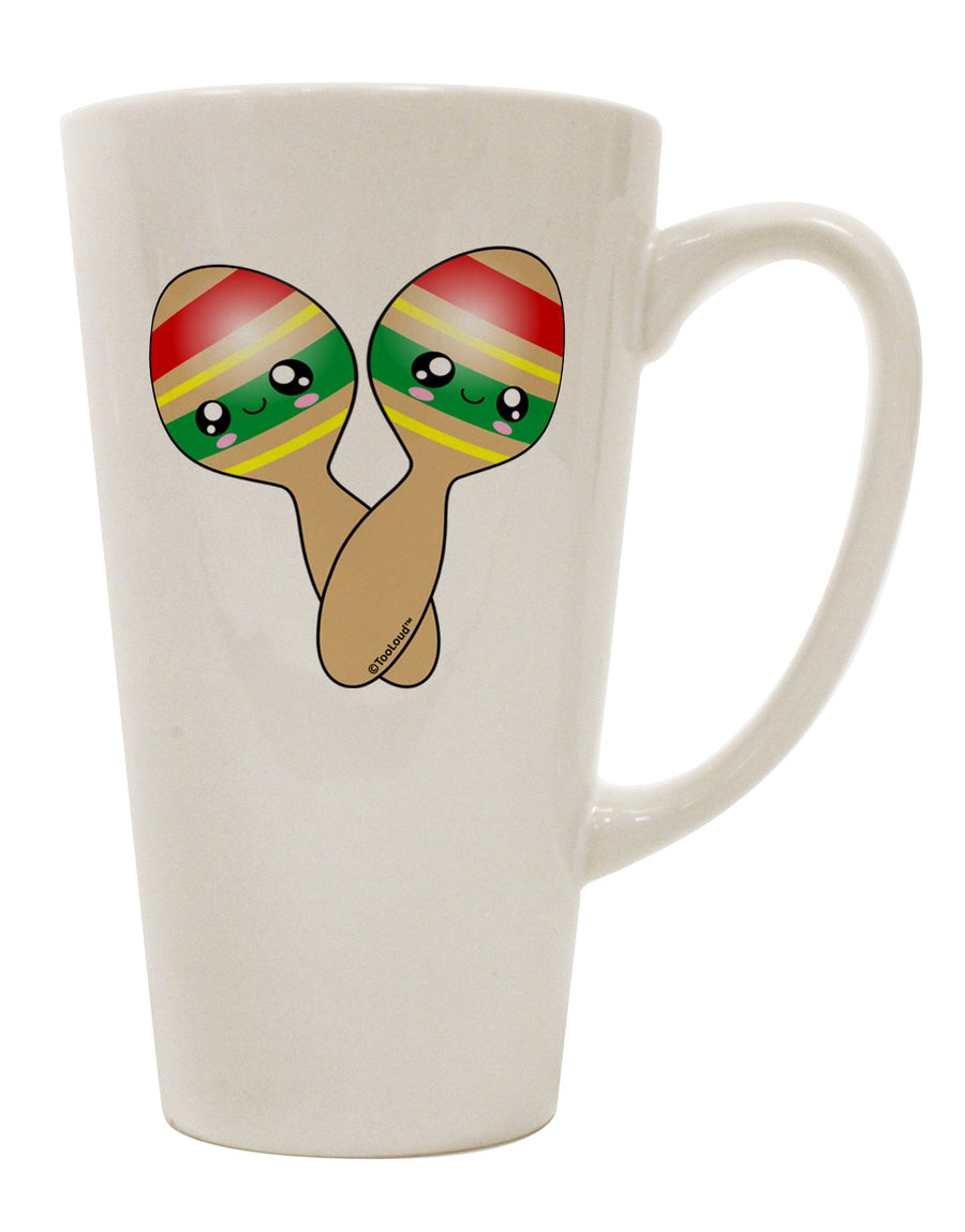 Elevate Your Coffee Experience with the Charming Maracas Design 16 Ounce Conical Latte Coffee Mug - TooLoud-Conical Latte Mug-TooLoud-White-Davson Sales