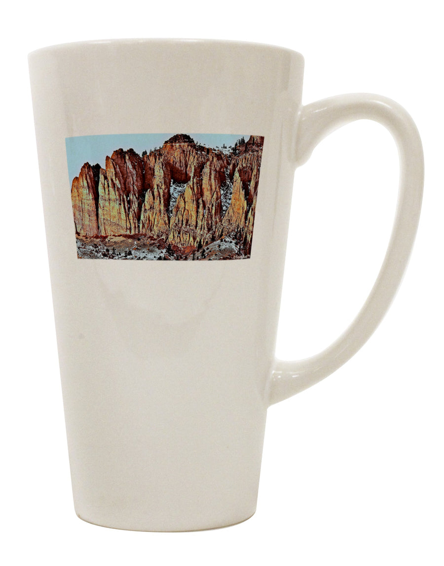 Elevate Your Coffee Experience with the Colorado Mountain Spires 16 Ounce Conical Latte Coffee Mug - TooLoud-Conical Latte Mug-TooLoud-White-Davson Sales