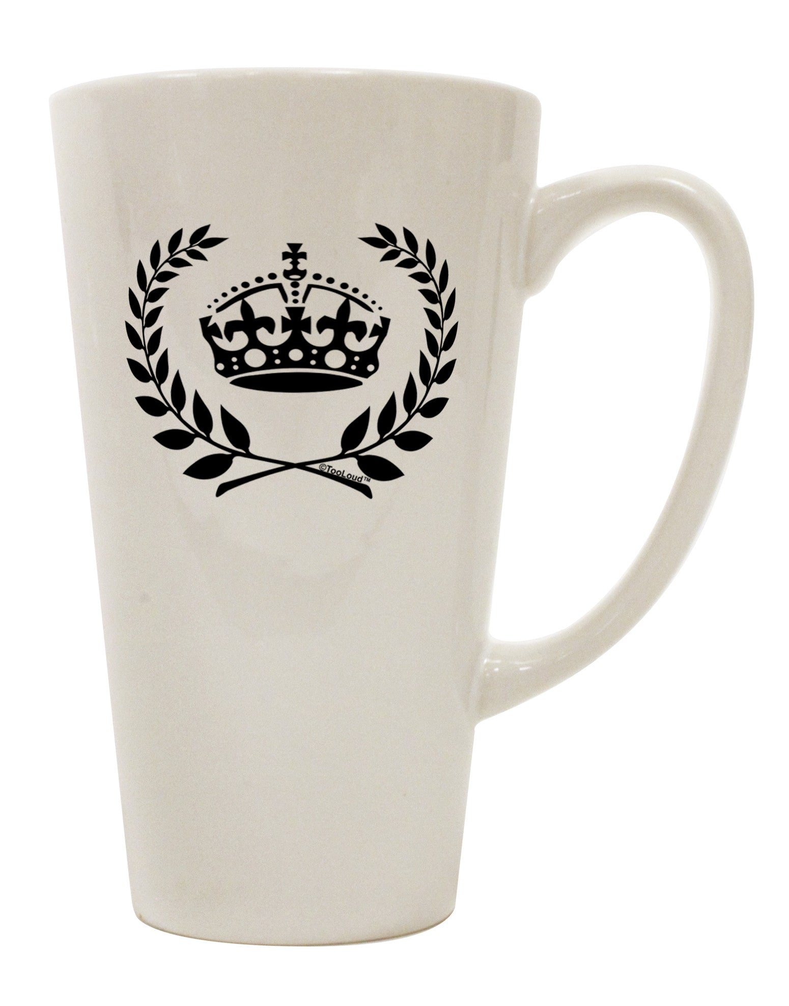 Elevate Your Coffee Experience with the Crown and Laurel 16 Ounce Conical Latte Coffee Mug - TooLoud-Conical Latte Mug-TooLoud-White-Davson Sales