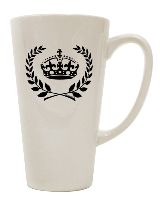 Elevate Your Coffee Experience with the Crown and Laurel 16 Ounce Conical Latte Coffee Mug - TooLoud-Conical Latte Mug-TooLoud-White-Davson Sales