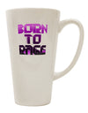 Elevate Your Coffee Experience with the Exquisite Born To Rage Purple 16 Ounce Conical Latte Coffee Mug - TooLoud-Conical Latte Mug-TooLoud-White-Davson Sales