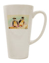 Elevate Your Coffee Experience with the Exquisite Magellanic Penguin Watercolor 16 Ounce Conical Latte Coffee Mug - TooLoud-Conical Latte Mug-TooLoud-White-Davson Sales
