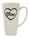 Elevate Your Coffee Experience with the Exquisite Mom Heart Design 16 Ounce Conical Latte Coffee Mug - TooLoud-Conical Latte Mug-TooLoud-White-Davson Sales