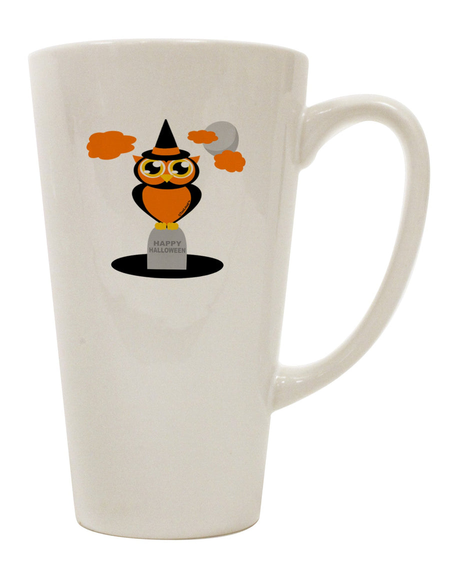 Elevate Your Coffee Experience with the Exquisite Owl Orange 16 Ounce Conical Latte Coffee Mug - TooLoud-Conical Latte Mug-TooLoud-White-Davson Sales