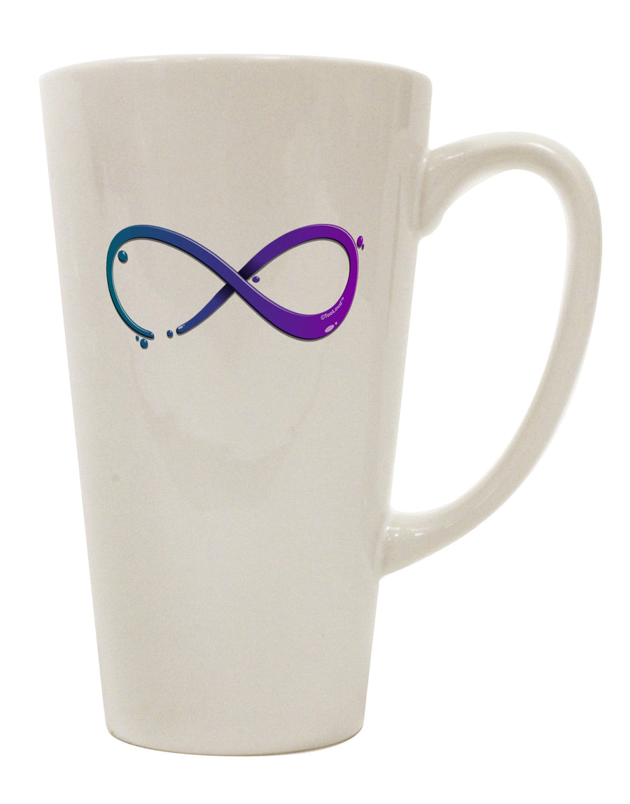 Elevate Your Coffee Experience with the Exquisite Painted Infinity 16 Ounce Conical Latte Coffee Mug - TooLoud-Conical Latte Mug-TooLoud-White-Davson Sales