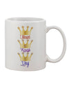 Elevate Your Coffee Experience with the Exquisite Three Kings Day - C M B Crowns Printed 11 oz Coffee Mug by TooLoud - TooLoud-11 OZ Coffee Mug-TooLoud-White-Davson Sales