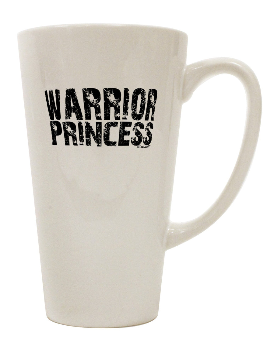 Elevate Your Coffee Experience with the Exquisite Warrior Princess Black and White 16 Ounce Conical Latte Coffee Mug - TooLoud-Conical Latte Mug-TooLoud-White-Davson Sales