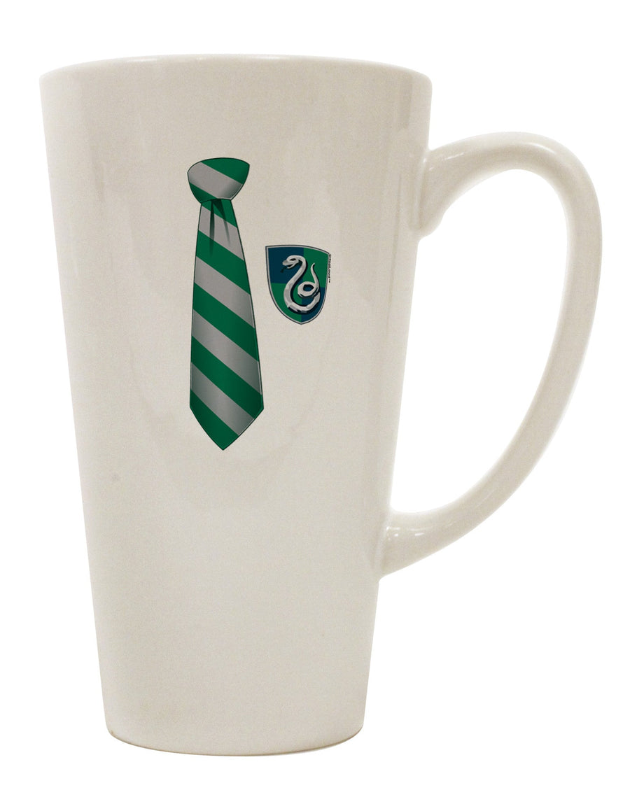 Elevate Your Coffee Experience with the Exquisite Wizard Tie Green and Silver 16 Ounce Conical Latte Coffee Mug - TooLoud-Conical Latte Mug-TooLoud-White-Davson Sales