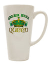 Elevate Your Coffee Experience with the Green Beer Queen 16 Ounce Conical Latte Coffee Mug - TooLoud-Conical Latte Mug-TooLoud-White-Davson Sales