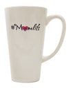 Elevate Your Coffee Experience with the Hashtag Momlife 16 Ounce Conical Latte Coffee Mug - TooLoud-Conical Latte Mug-TooLoud-White-Davson Sales