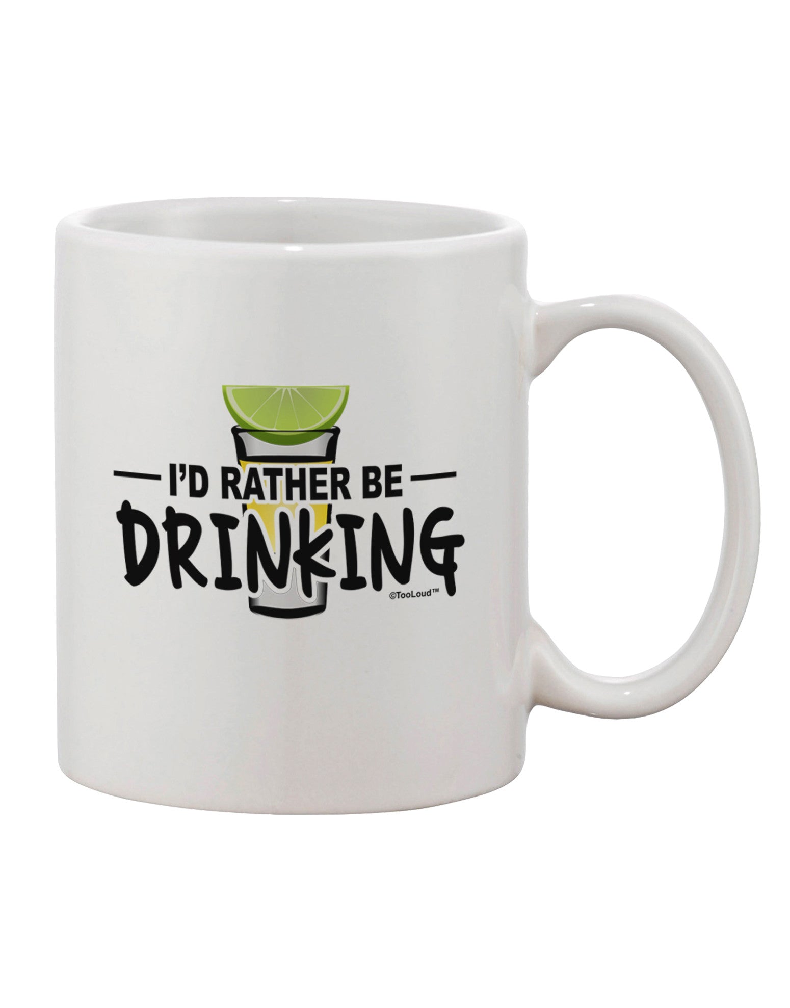 Elevate Your Coffee Experience with the "I'd Rather Be Drinking" 11 oz Printed Coffee Mug - TooLoud-11 OZ Coffee Mug-TooLoud-White-Davson Sales