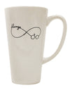 Elevate Your Coffee Experience with the Infinity Symbol Conical Latte Mug - TooLoud-Conical Latte Mug-TooLoud-White-Davson Sales