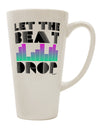 Elevate Your Coffee Experience with the Let the Beat Drop Design 16 Ounce Conical Latte Coffee Mug - TooLoud-Conical Latte Mug-TooLoud-White-Davson Sales