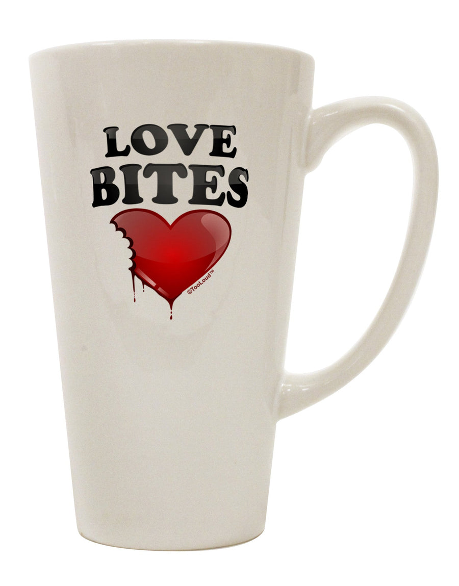 Elevate Your Coffee Experience with the Love Bites 16 Ounce Conical Latte Coffee Mug - TooLoud-Conical Latte Mug-TooLoud-White-Davson Sales